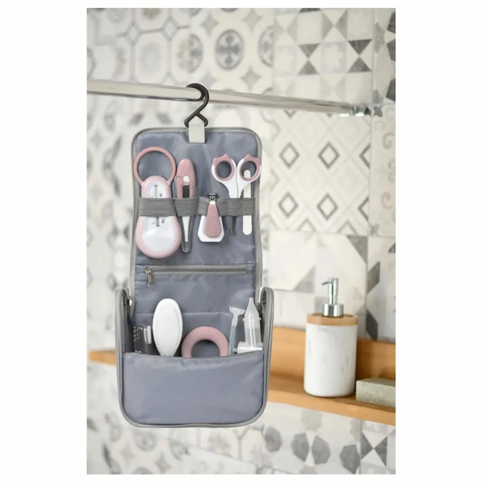 Trousse de toilette avec accessoires | Vieux Rose