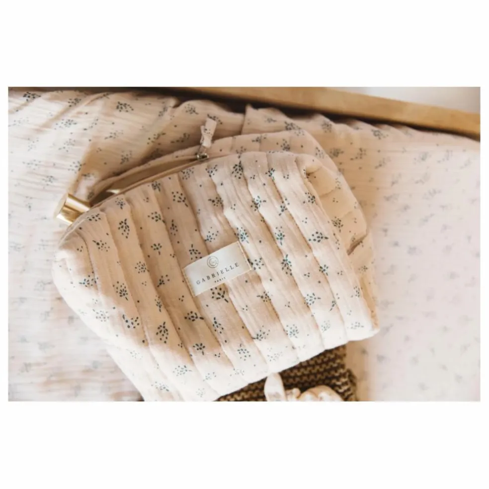 Trousse de toilette en coton bio | Beige