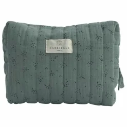 Trousse de toilette en coton bio | Vert Eucalyptus