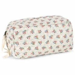 Trousse de toilette en coton bio Verone Blues | Blanc