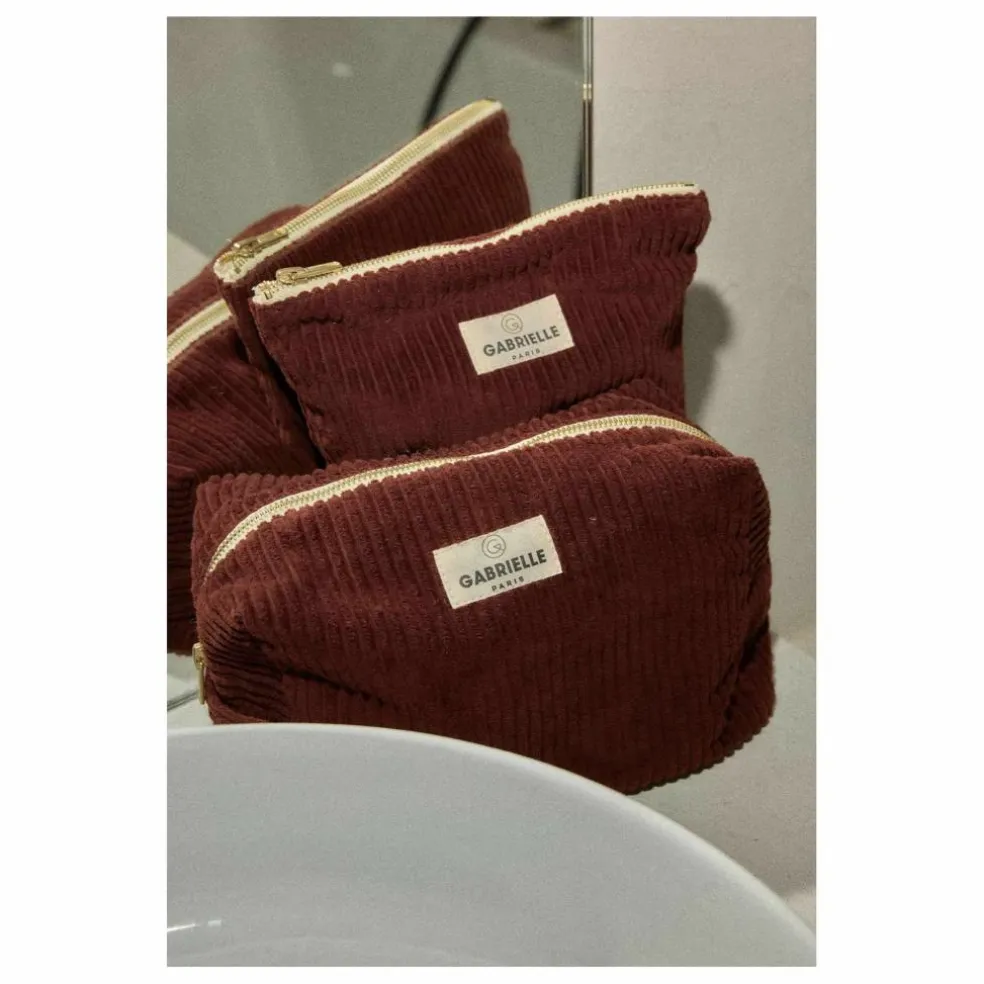 Trousse de toilette en velours côtelé | Jaspe