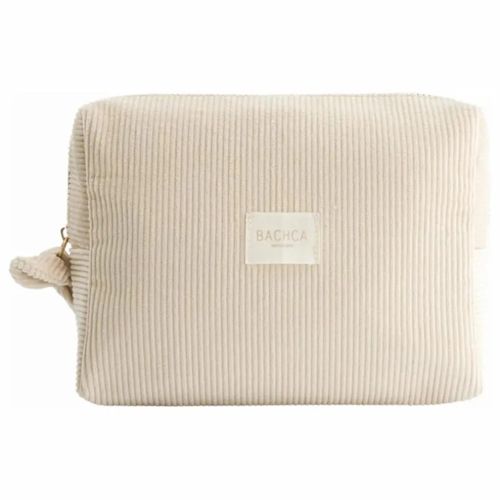 Trousse de toilette en velours | Beige