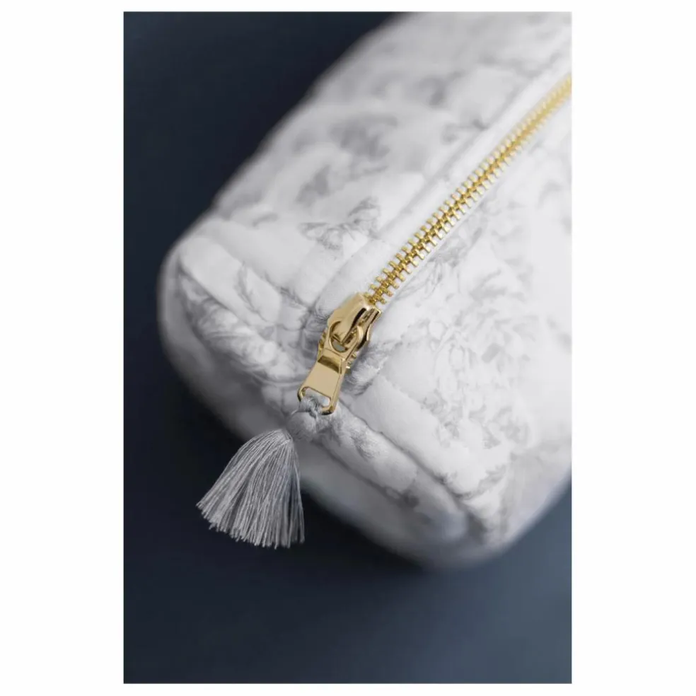 Trousse de toilette Toile de Jouy | Gris