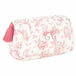 Trousse de toilette Toile de Jouy | Rose pêche