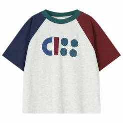 T-shir Raglan Colorblock Coton Bio | Gris