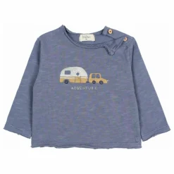 T-shirt Adventure Coton Bio | Bleu gris