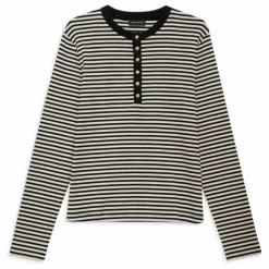 T-shirt Alessia Rayures | Noir
