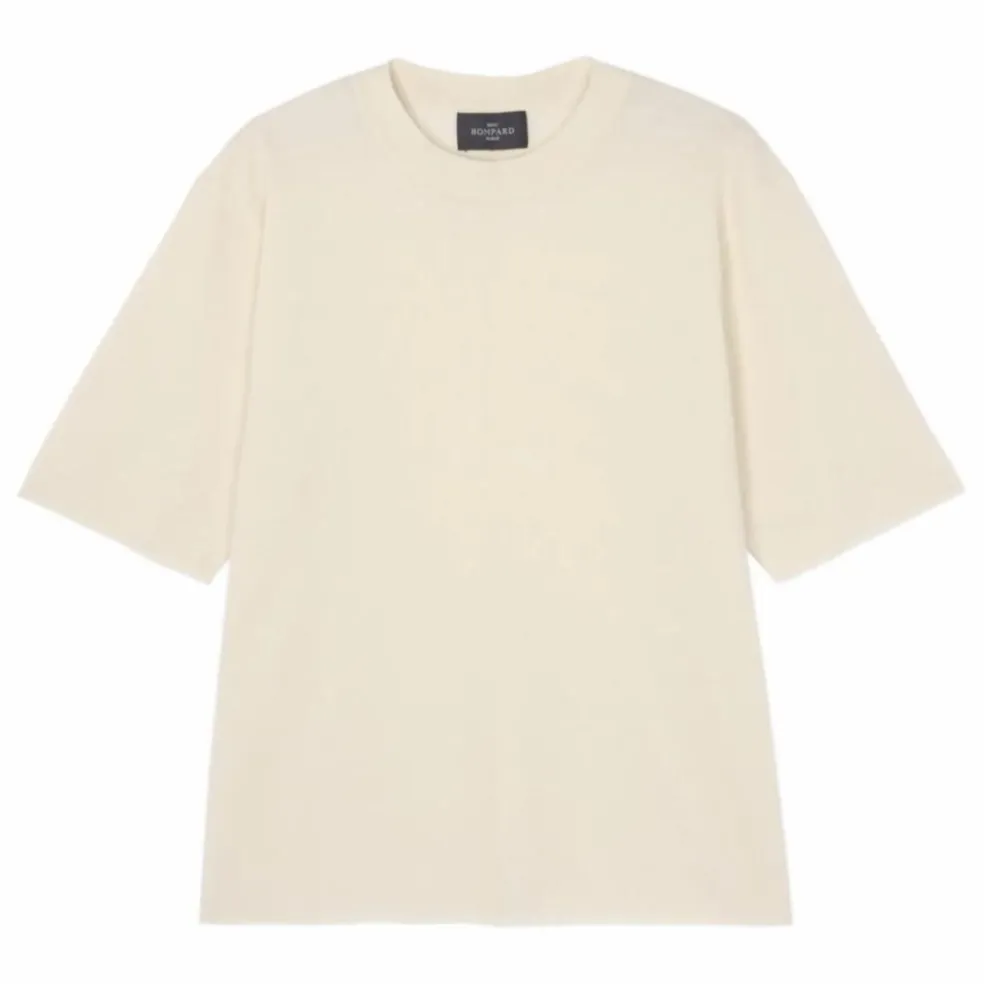 T-shirt Ample Minimaliste Coton et Cachemire | Naturel