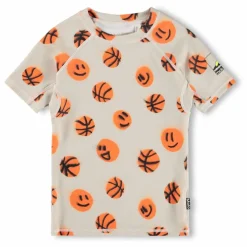 T-shirt Anti-UV Neptune Basketballs Fibres Recyclées | Beige