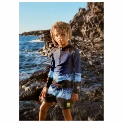 T-shirt Anti-UV Noble Vagues Fibres Recyclées | Bleu marine