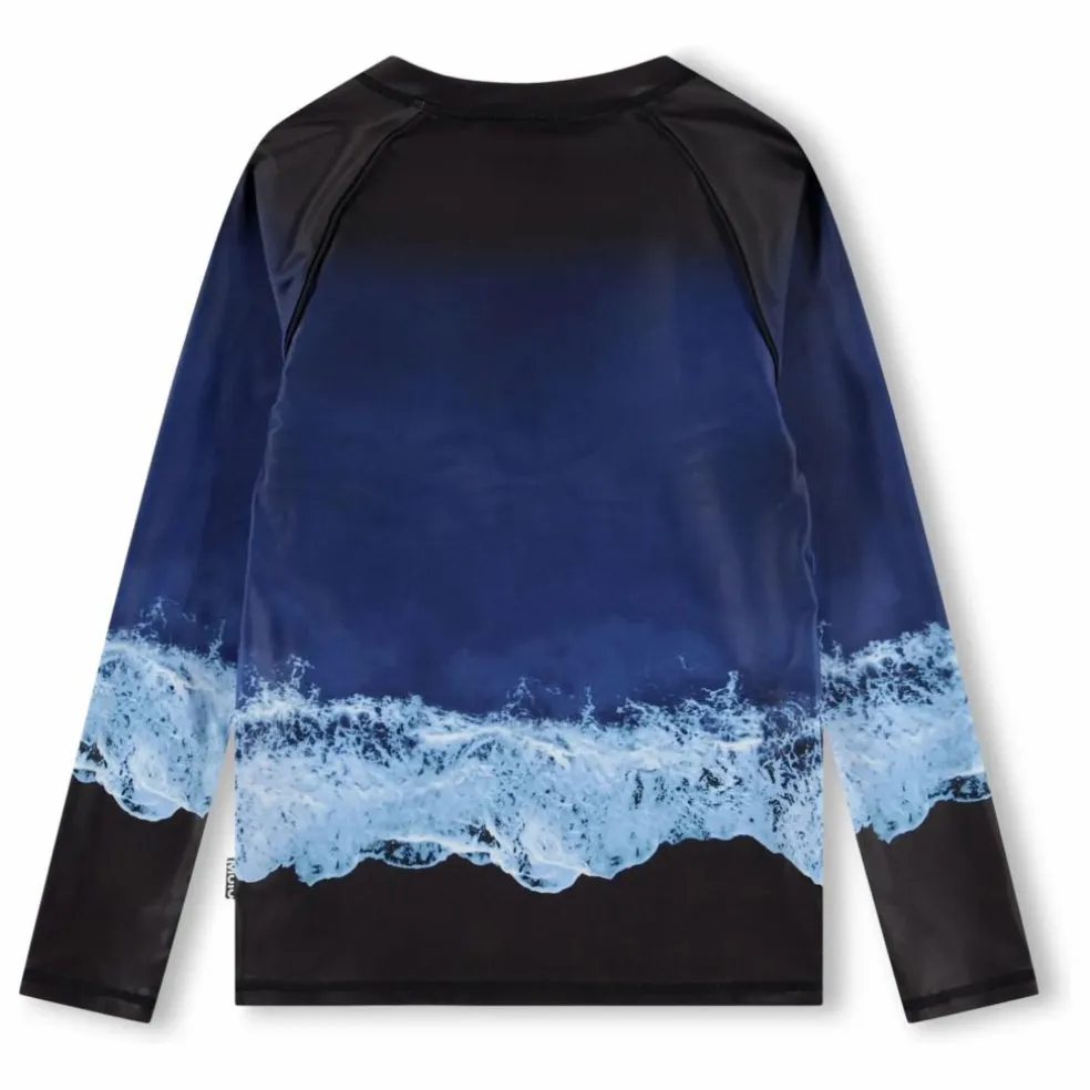 T-shirt Anti-UV Noble Vagues Fibres Recyclées | Bleu marine