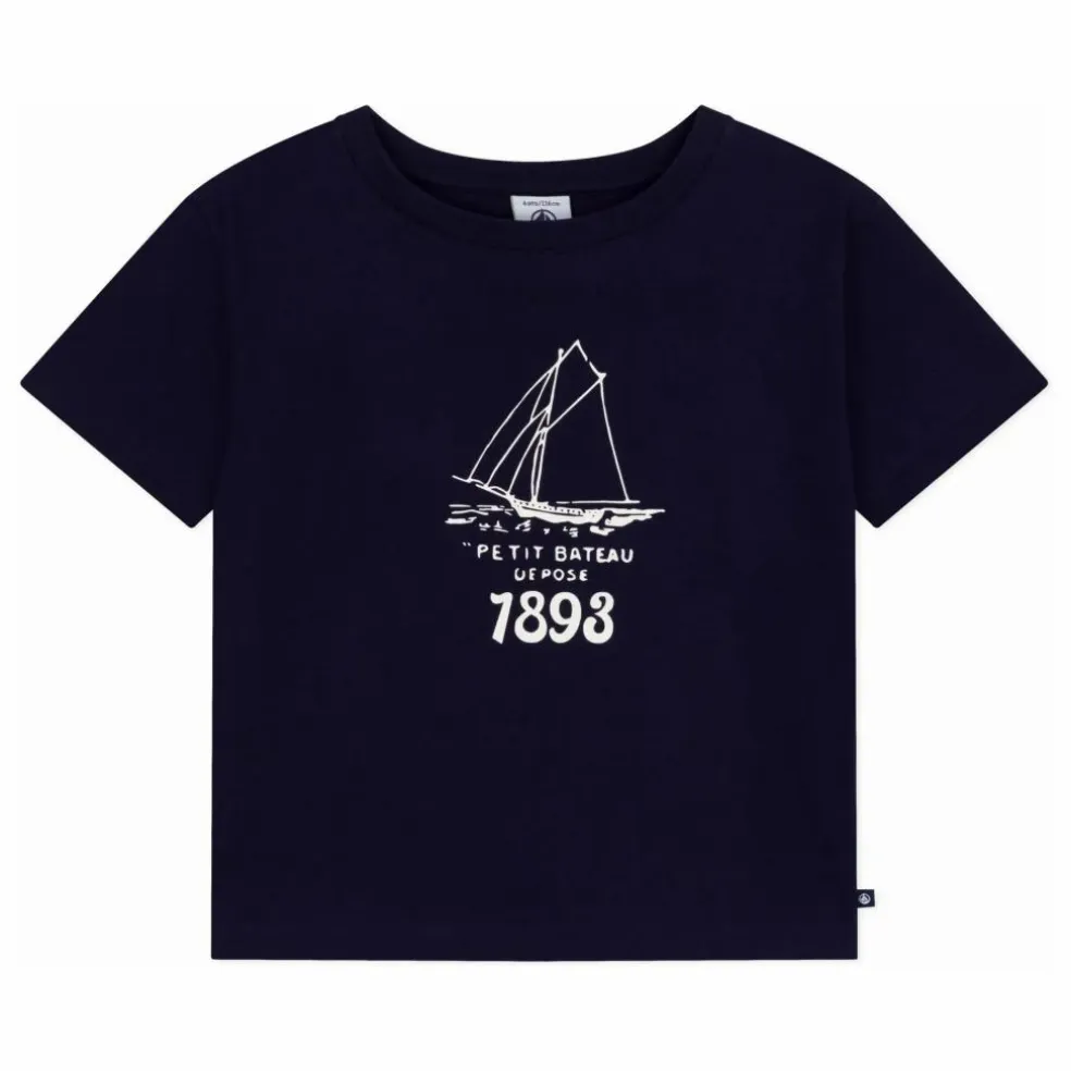 T-shirt Bateau 1893 Jersey Coton Bio | Bleu marine