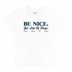 T-shirt Be Nice Coton Recyclé | Blanc
