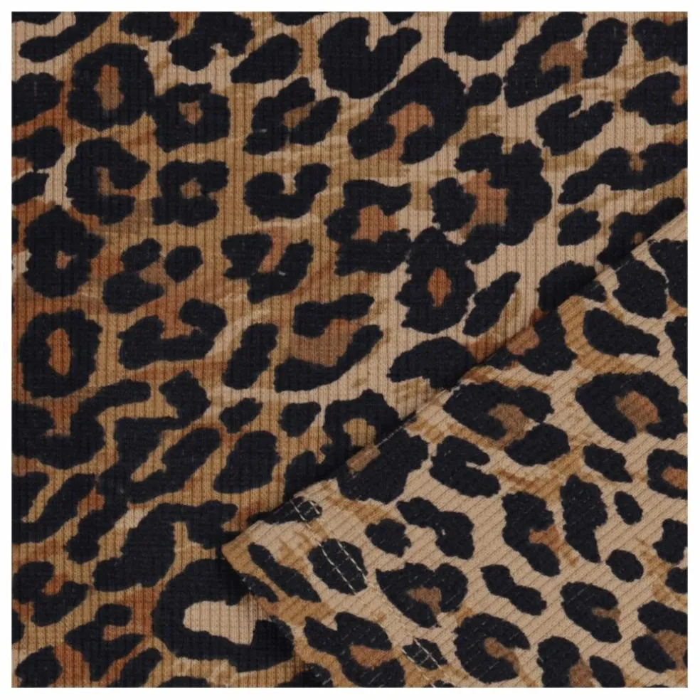 T-shirt Belle Léopard Coton Bio | Marron