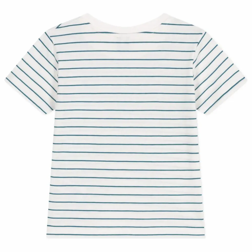 T-Shirt Biru Coton Bio | Blanc