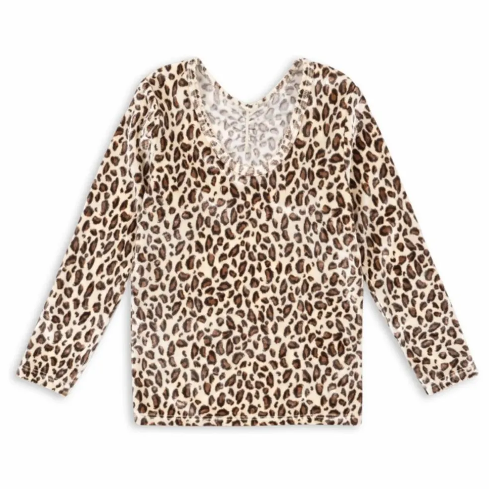 T-shirt Carlito Léopard Velours Fibres Recyclées | Beige
