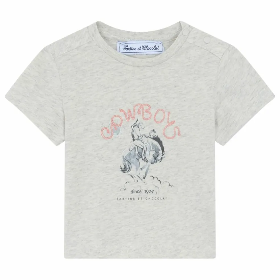 T-shirt Cheval | Gris chiné