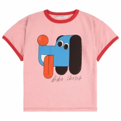 T-shirt Chien Coton Bio | Rose