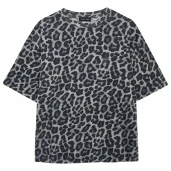 T-shirt Cohen Léopard Coton Bio | Gris
