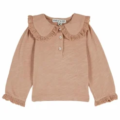 T-shirt Col Boutonné | Rose