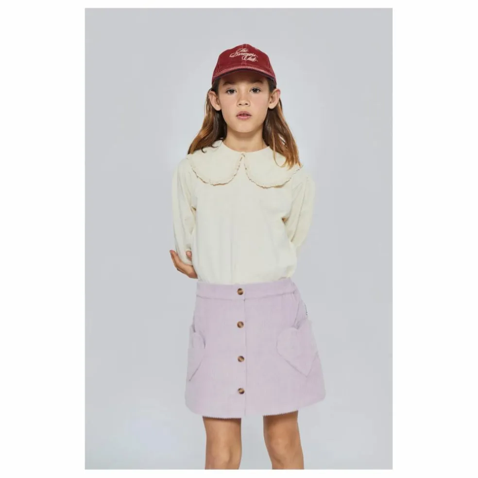 T-shirt Col Claudine Alba Coton Bio | Ecru