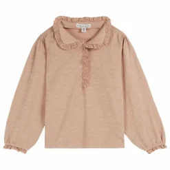 T-shirt Col Dentelle | Rose