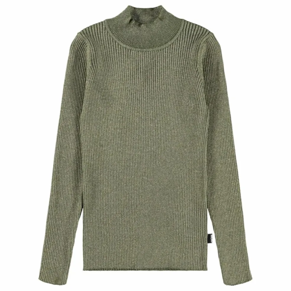 T-shirt Col Roulé Ginevra Coton Bio | Vert kaki
