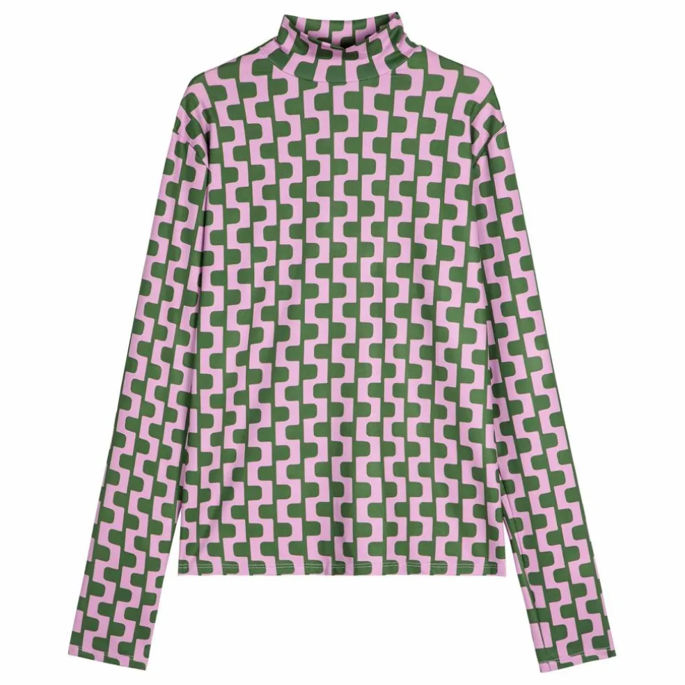 T-shirt Col Roulé Imprimée - Collection Femme | Violet