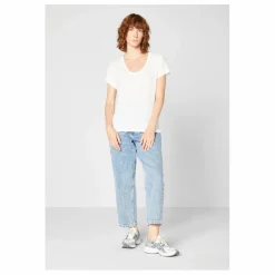 T-shirt Col U Jacksonville | Blanc