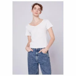 T-shirt Col V Aksun | Blanc