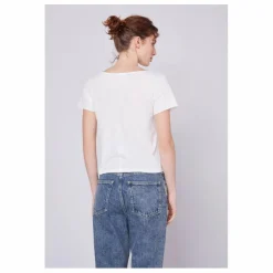 T-shirt Col V Aksun | Blanc