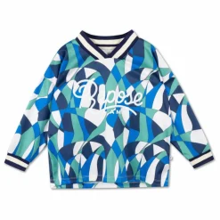 T-shirt Col V Fibres Recyclées | Bleu