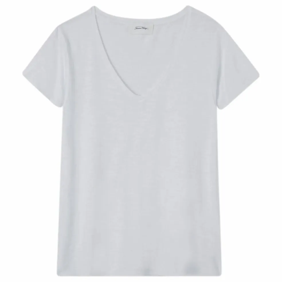 T-shirt Col V Jacksonville | Blanc