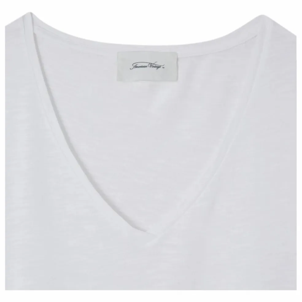 T-shirt Col V Jacksonville | Blanc