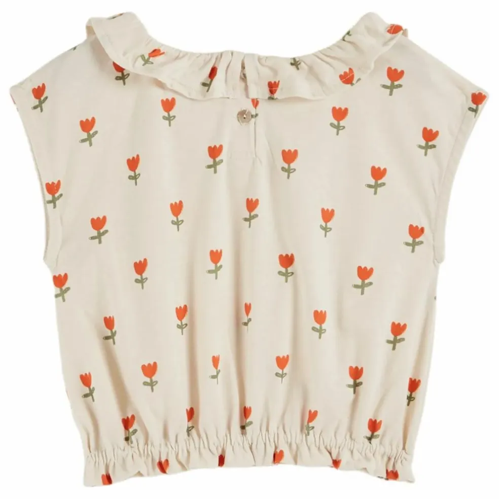 T-Shirt Collerette Grande Tulipe | Crème