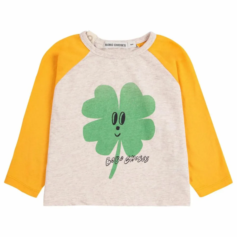 T-shirt Colorblock Trèfle Coton Bio | Ecru