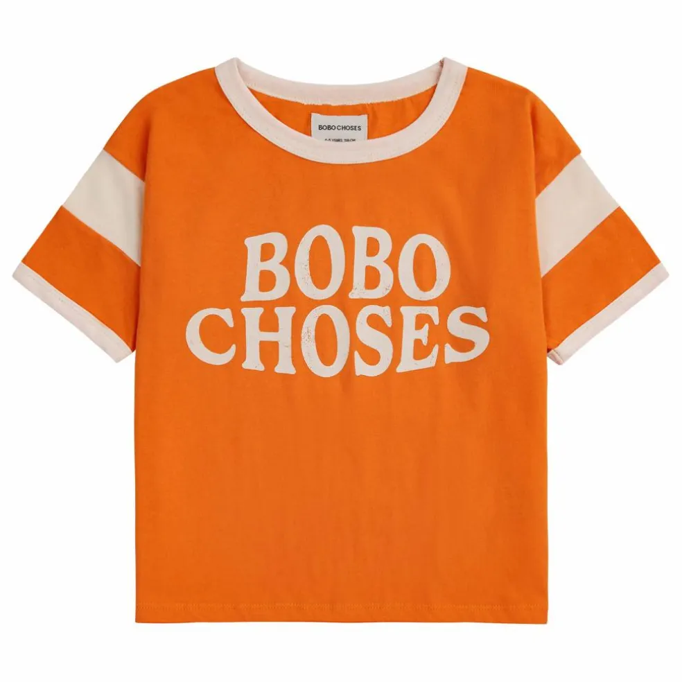 T-Shirt Coton Bio Bicolore | Orange