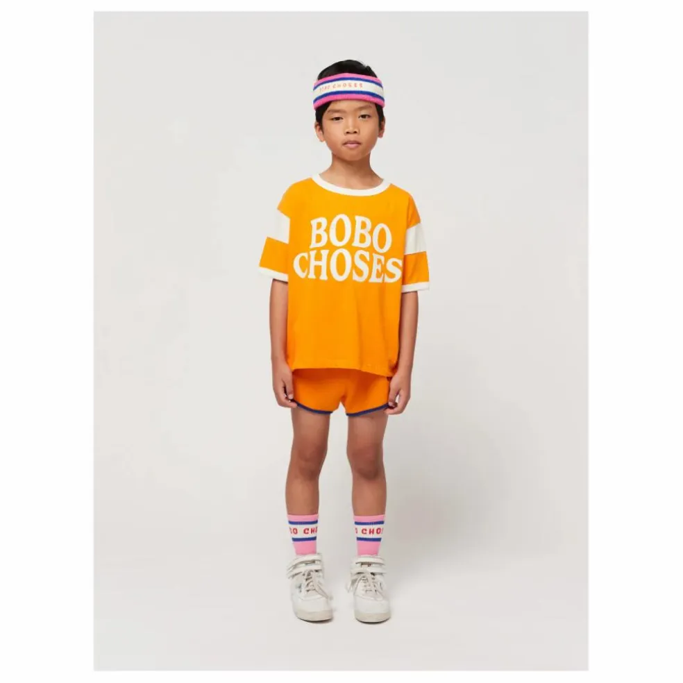 T-Shirt Coton Bio Bicolore | Orange
