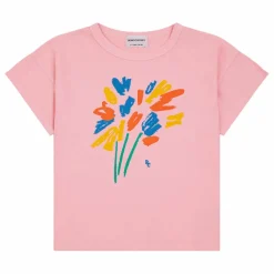 T-Shirt Coton Bio Feux d'Artifice | Rose