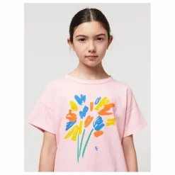 T-Shirt Coton Bio Feux d'Artifice | Rose