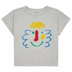 T-Shirt Coton Bio Visage | Gris