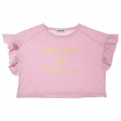 T-shirt Crop Volants | Lilas