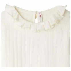 T-shirt Côtelé Bess Coton Bio | Ecru