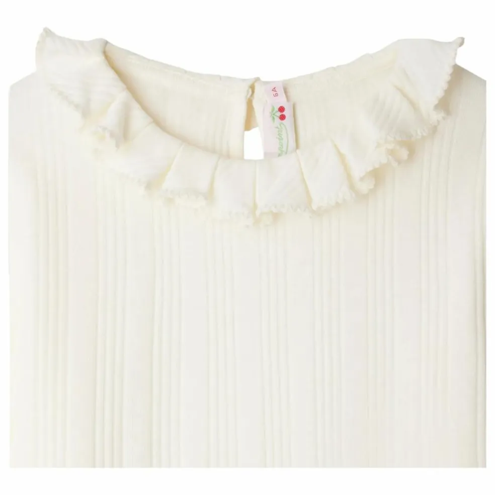 T-shirt Côtelé Bess Coton Bio | Ecru