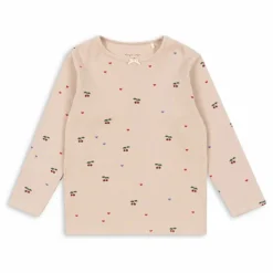 T-shirt Côtelé Ella Cerises Coton Bio | Vieux Rose