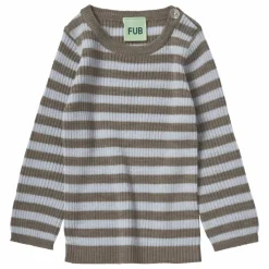 T-Shirt Côtelé Marinère Maille Extra Fine Laine Mérinos | Noisette