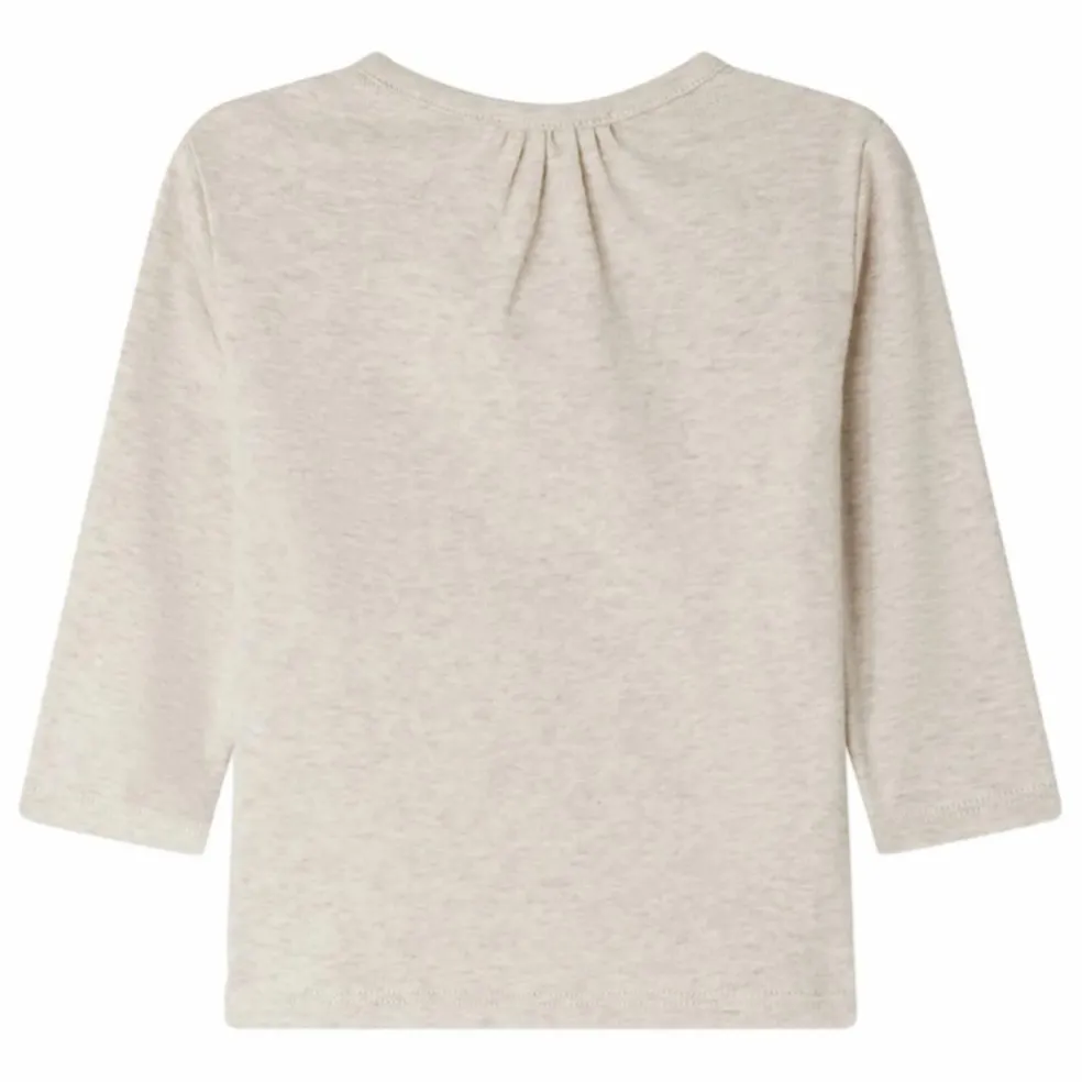 T-shirt Côtelé Tahsina Coton Bio | Beige chiné