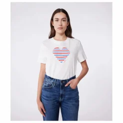 T-Shirt Cœur Jersey Léger Bio | Blanc