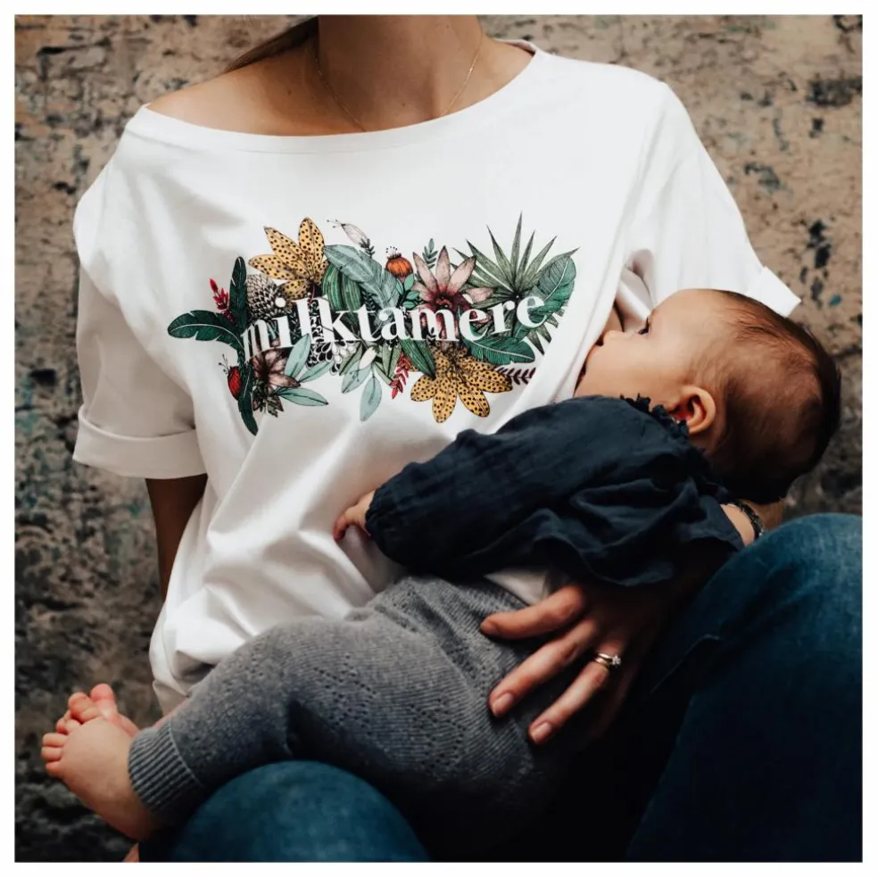 T-Shirt d'allaitement Milktamère | Blanc