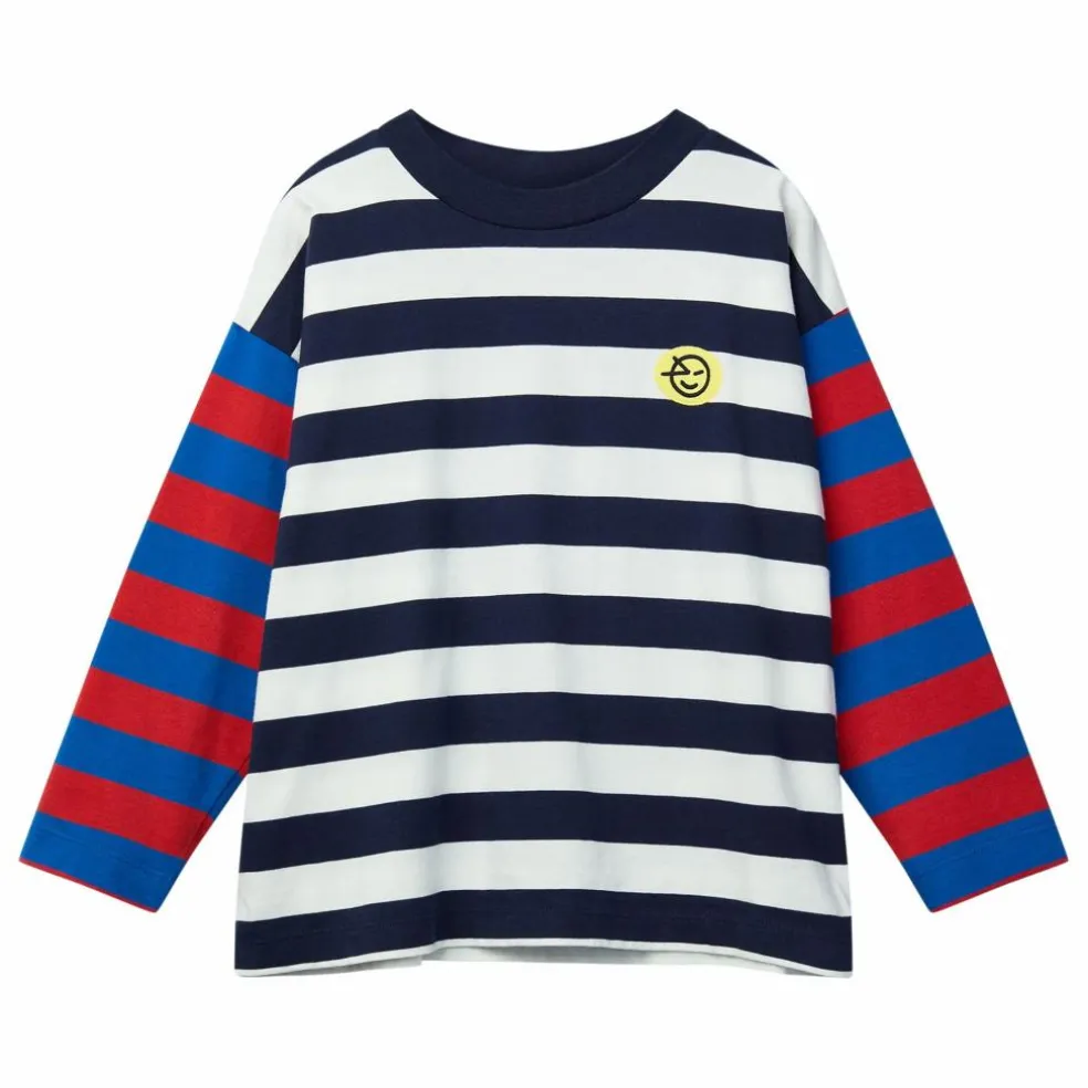 T-shirt Duo Stripe Coton Bio | Bleu